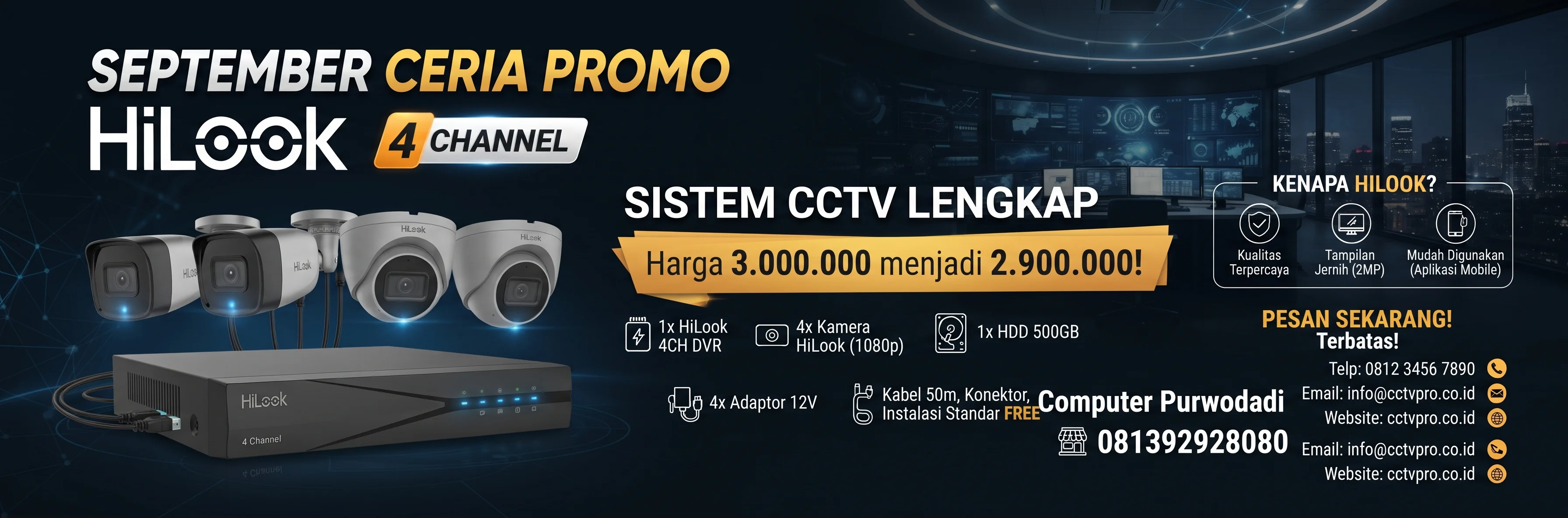 PROMO CCTV 4 CH Hilook